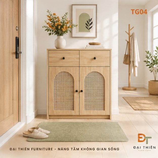 Tủ giày cánh nan mây TG04