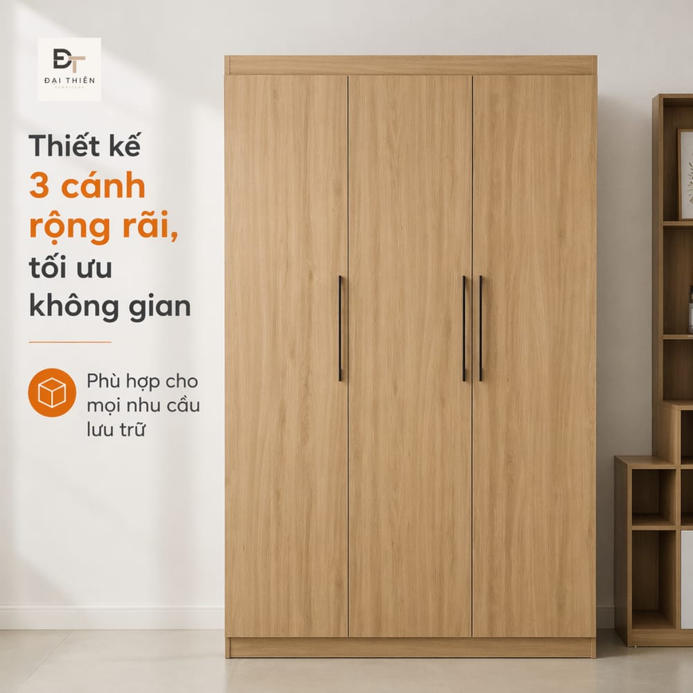 Tủ quần áo 3 cánh