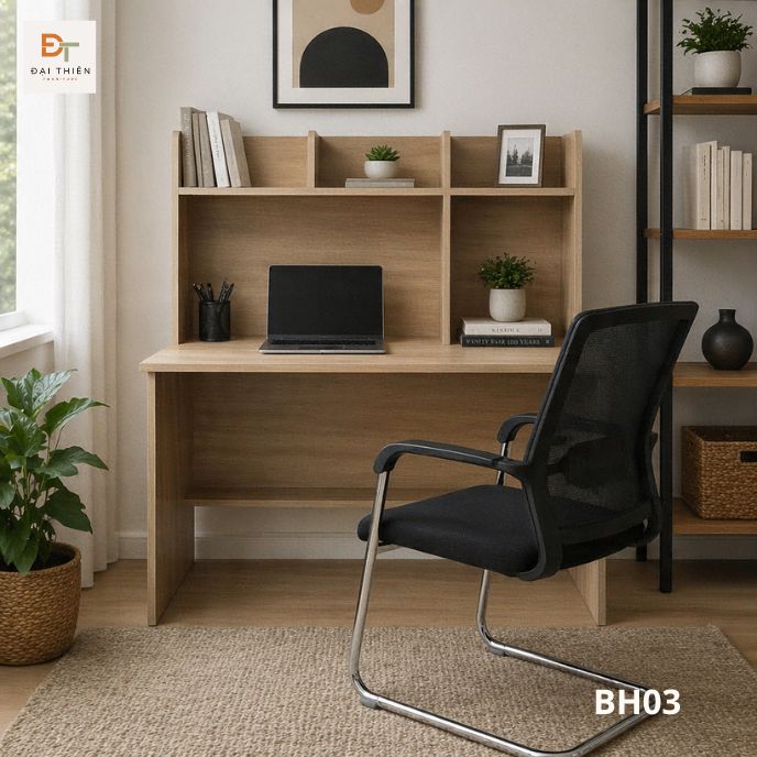 Bàn kết hợp giá sách